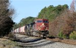 CP 9735 leads NS train 61U eastbound